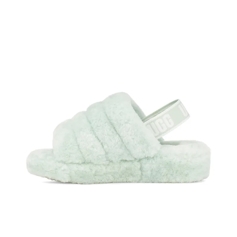 UGG FLUFF YEAH Slide Stylish Sandals Women's Mint-0