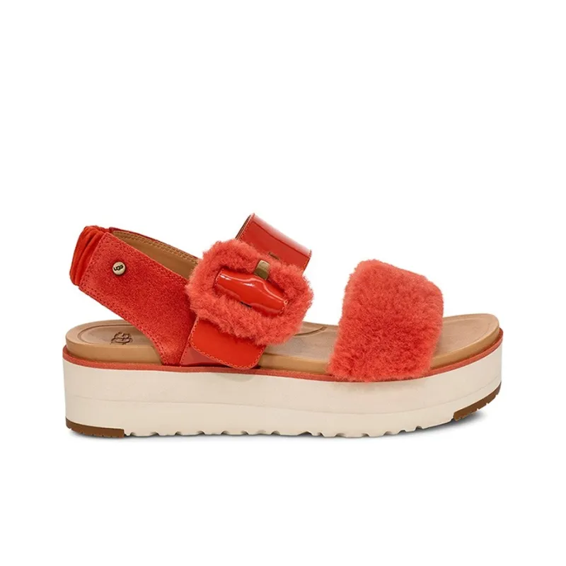 UGG Le Fluff Sports Sandals Women's Rock Red-1