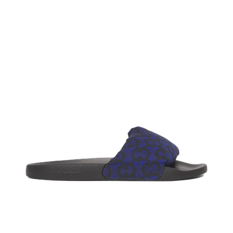 Burberry Furley Monogram Slides Deep Royal Blue-1