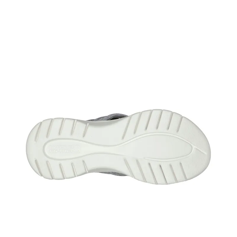 Skechers On-The-GO Fle Rubber Sole Flip Flops Women's Gray White-4