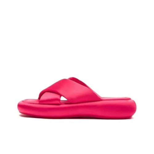 ZARA Slide Slippers Women's Rose Red