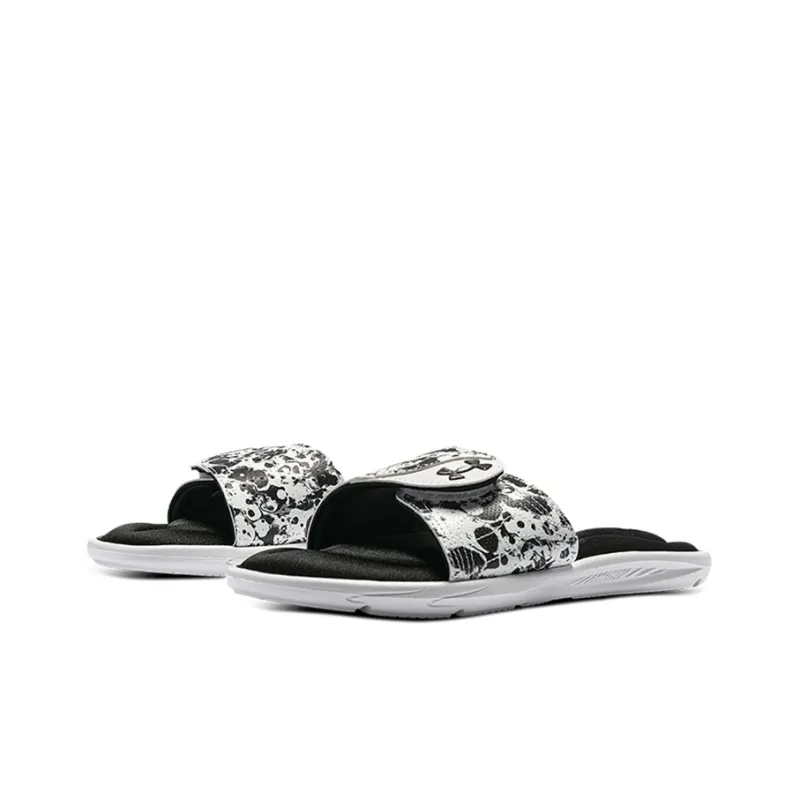 Under Armour Ignite 6 Graphic Strap Slide 'Black White' Women's-2