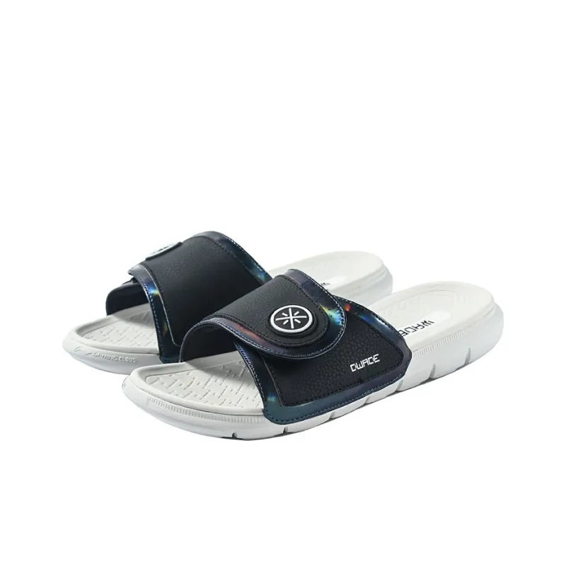 LiNing Slide Slippers Unisex Black White-2