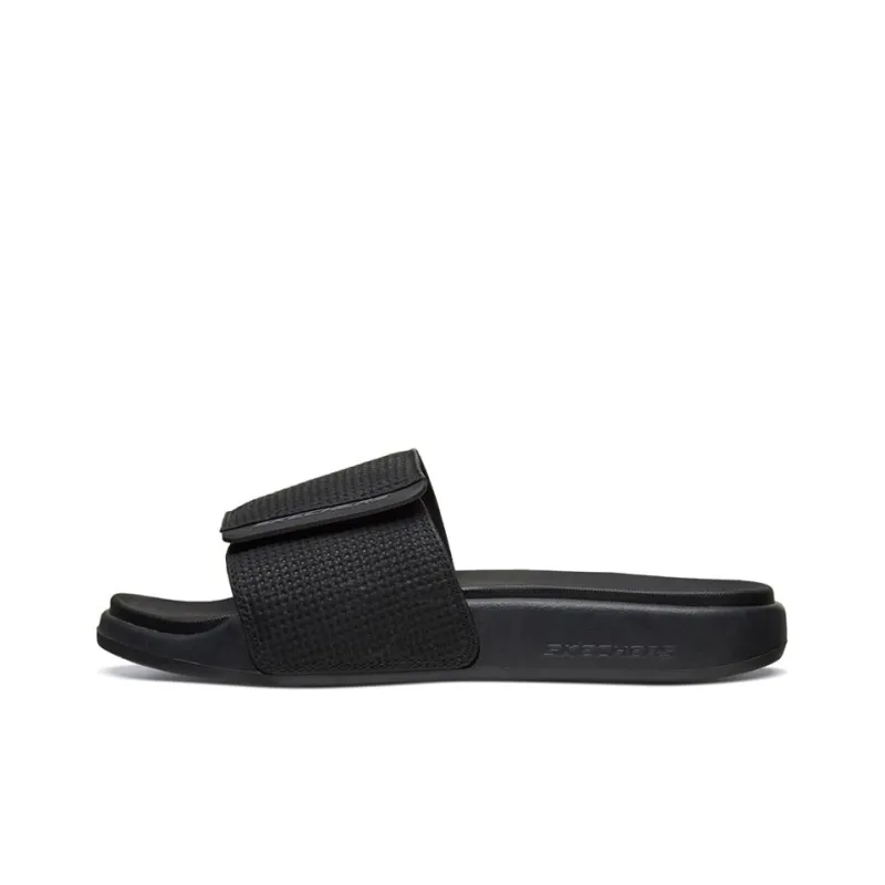 Skechers Velcro Flat Heel Sports Slippers Black-0