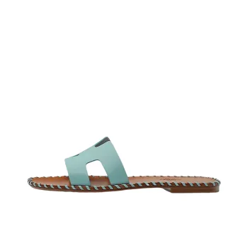 HERMES Oran Abrasion Resistant Slide Slippers Women's Blue