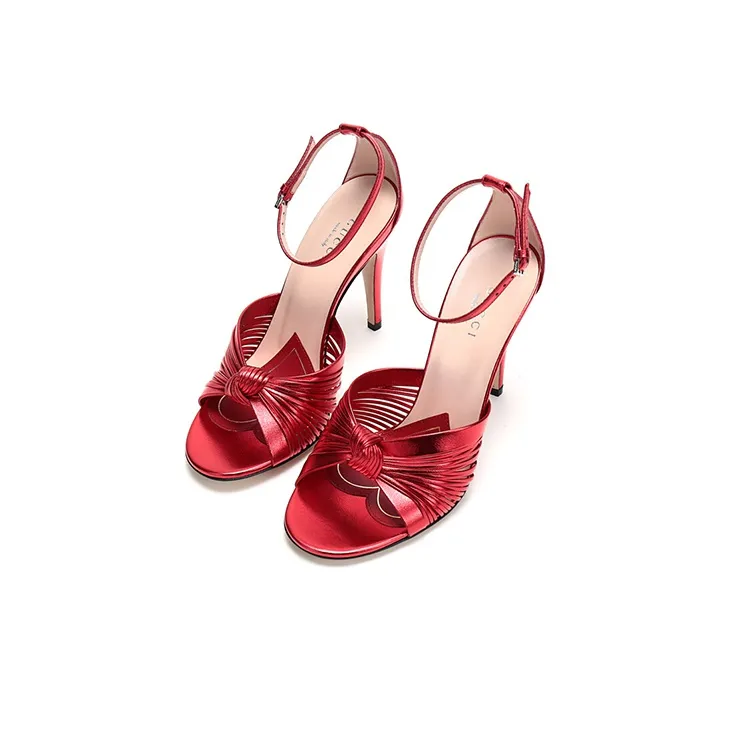 GUCCI One Strap Sandals Women's Red-1