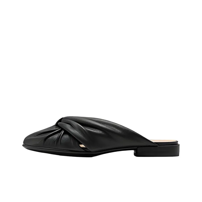 Ecco Rubber Sole Abrasion Resistant Closed Toe Slippers Women's Black-0