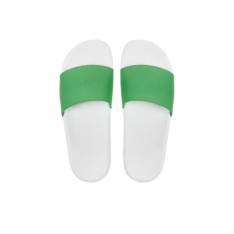 Lanvin Slide Slippers Men's Green-3