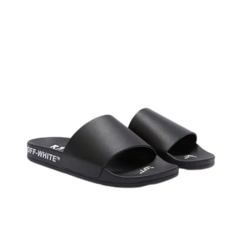 OFF WHITE Industrial Belt Slides Black White-1