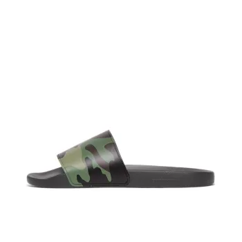 Burberry Embossed Logo Slides Mangrove Green