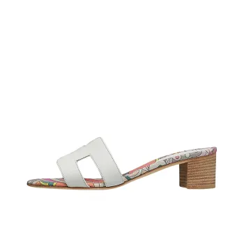 HERMES Oasis Slide Slippers Women's White