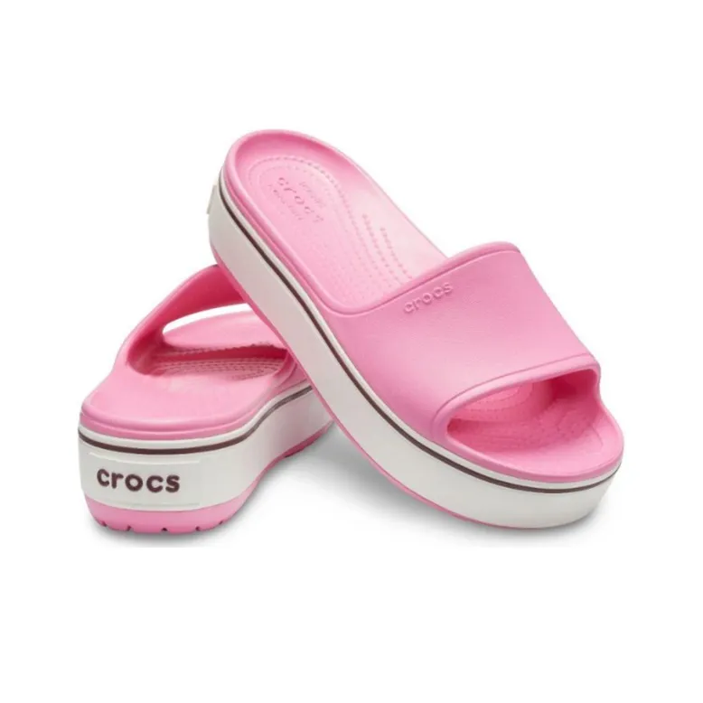 Crocs Crocband Platform Slide Thick Sole Pink Slippers-3
