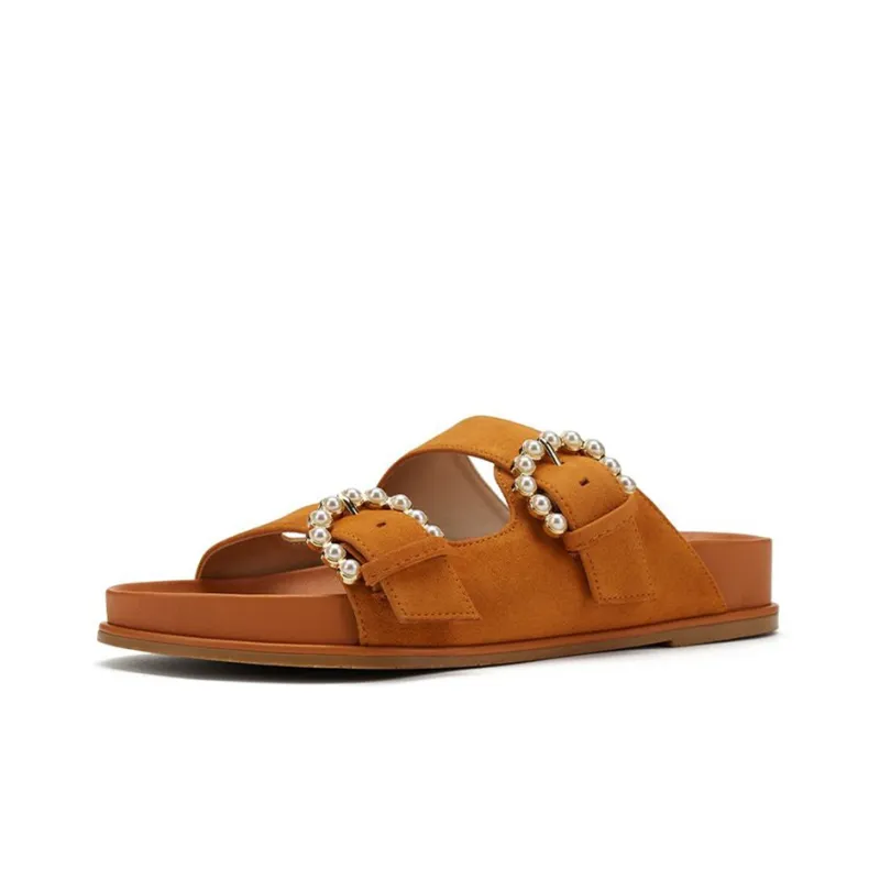 Stuart Weitzman/SW Slide Slippers Women's Orange-2