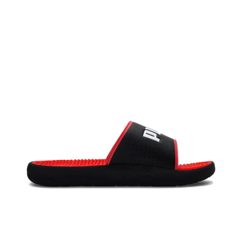 PUMA Softride Slide Massage 'Black White High Risk Red'-1