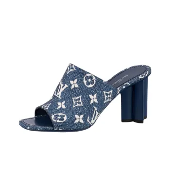 LOUIS VUITTON Silhouette Slide Slippers Women's Blue