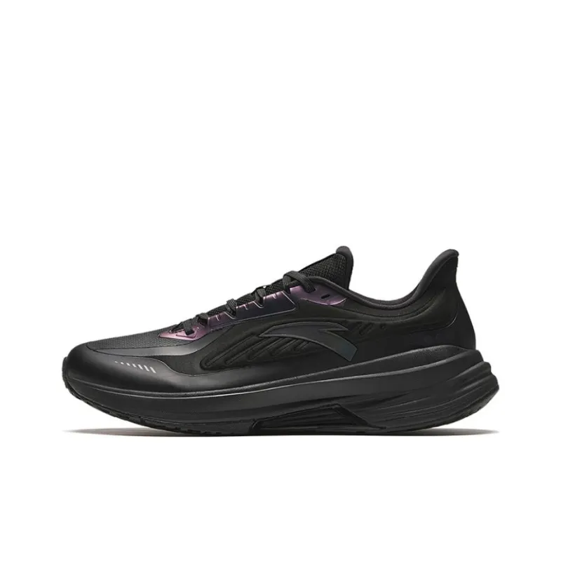 Anta Non slip Lightweight Low Top Running Shoes Men's Black-0