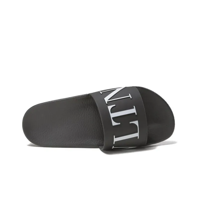 Valentino Vltn Embossed Open Toe Slides-4