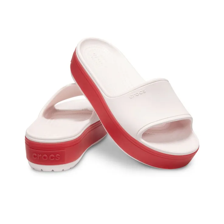 Crocs Crocband Slide Slippers Unisex White/Red-3