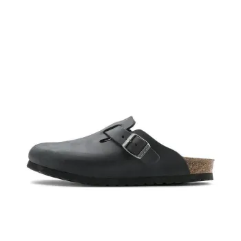 Boston Birkenstock Oiled Leather 'Black'