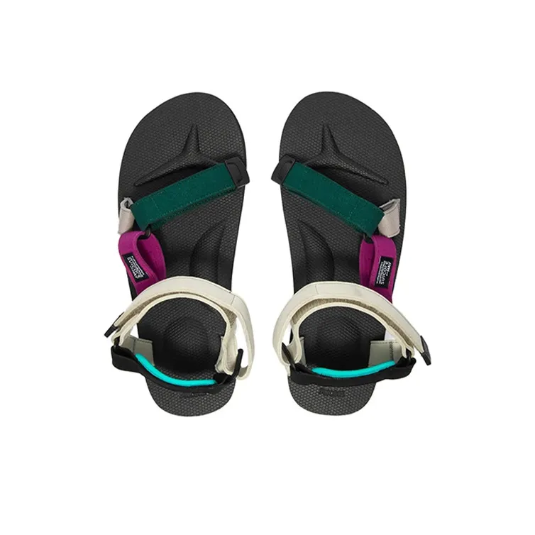 HAY x Suicoke DEPA-AabHY Stylish Sandals Men's Purple Gray Green-3