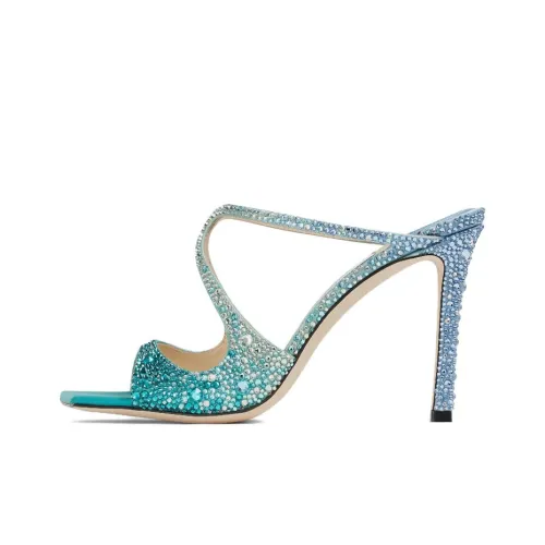 Jimmy Choo Anise 95 Slide Slippers Women's Blue