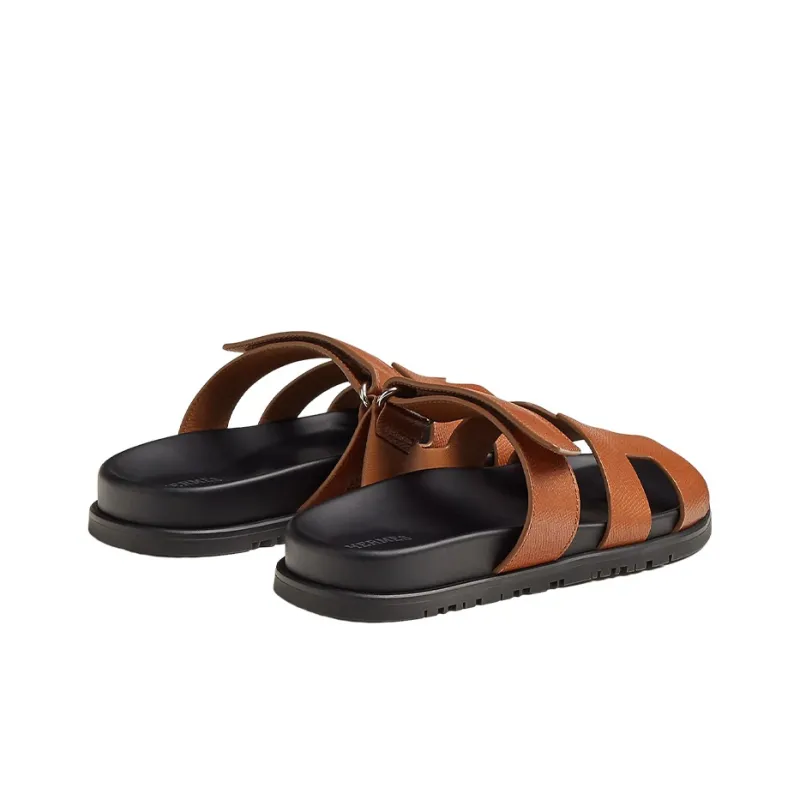 HERMES Chypre Sandal Natural Epsom Leather Women's-3