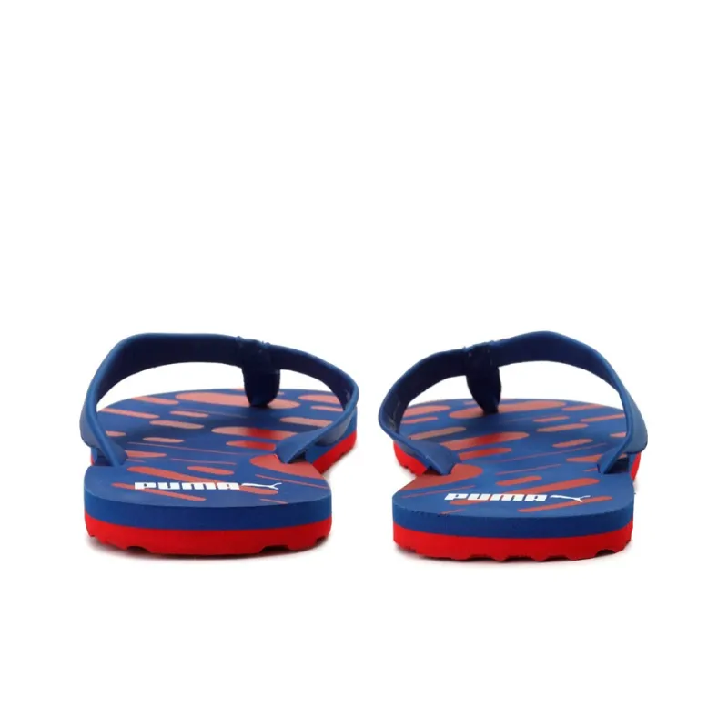 PUMA Contour Series Rubber Sole Slip-Resistant Slide Slippers Unisex Blue Red-2