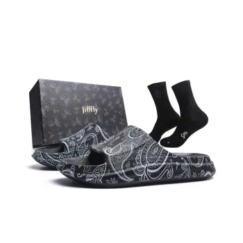 Lefight x Jifffly Slide Slippers Unisex Black White