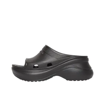 Balenciaga X Crocs Pool Slide Sandals Black Women's