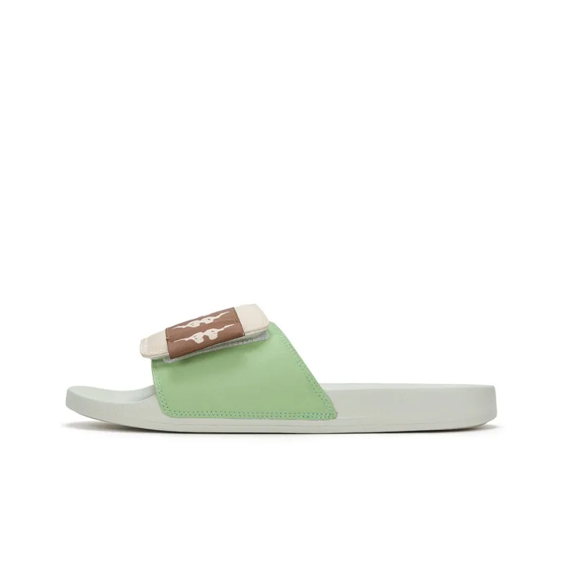 Kappa Slip Resistant Slide Slippers Unisex Green Brown-0