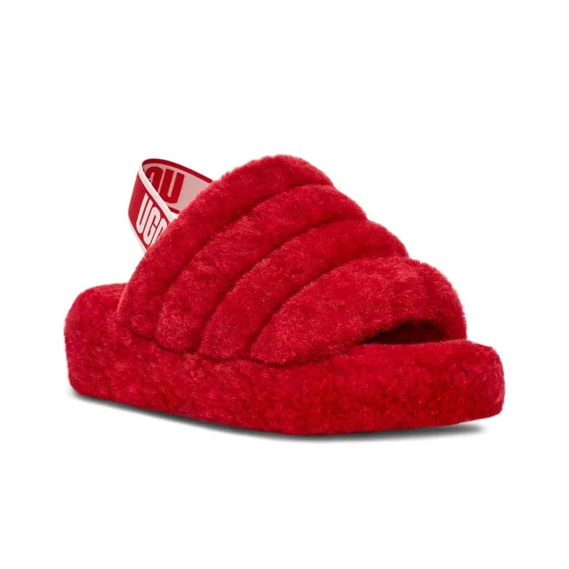 UGG Fluff Yeah Slide Ribbon Red Women's-2