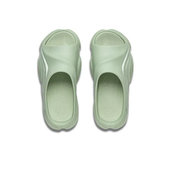 LiNing BADFIVE Slide Quiet Abrasion Resistant Slide Slippers Women's Aqua Celadon Green-3