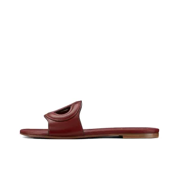 DIOR D-Club Slide Slippers Women's Red/Brown