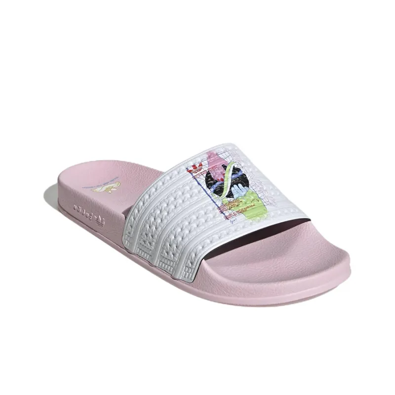Adidas Adilette Slides 'Pink White'-2