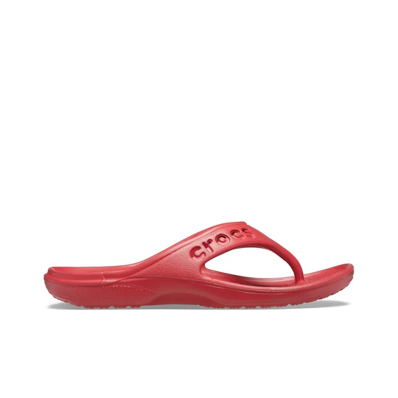 Crocs Baya Minimalistic Casual Flat Flip Flops Red-1