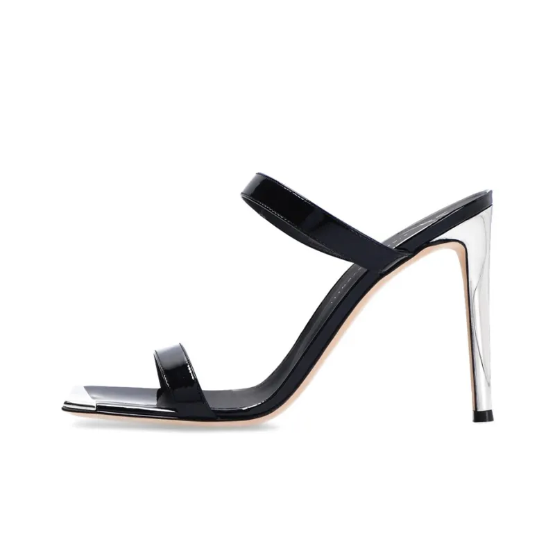 Giuseppe Zanotti/GZ Slide Slippers Women's Silver Black-0