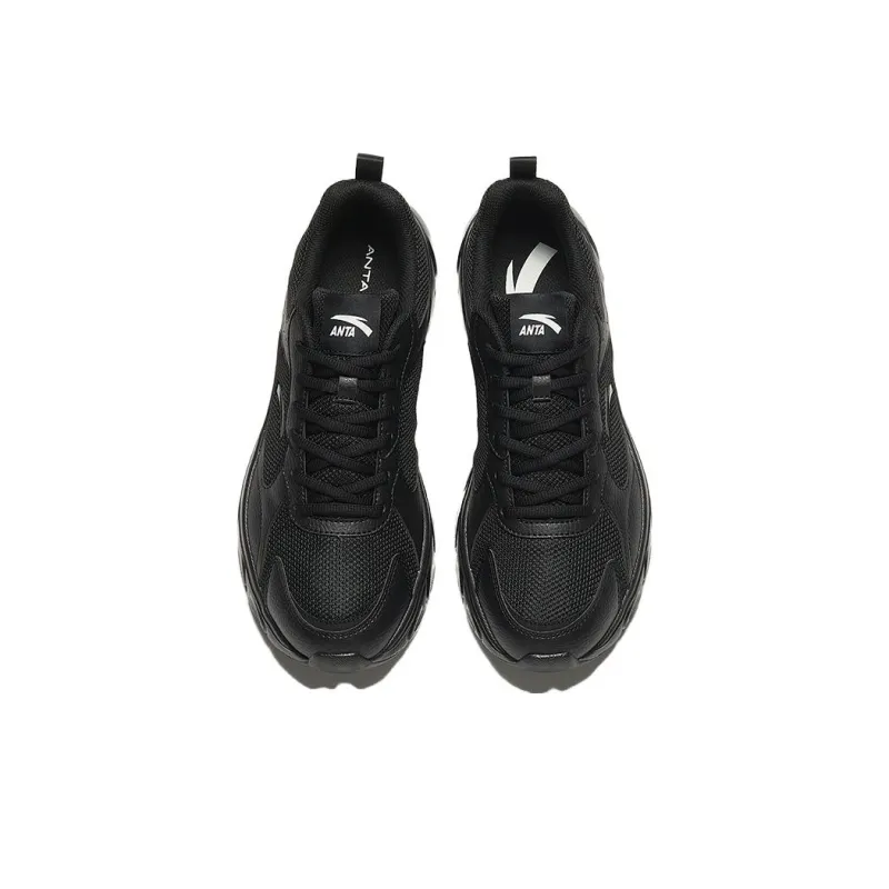 Anta Anti Slip Wear Resistant Low Top Running Shoes Men's Black-2