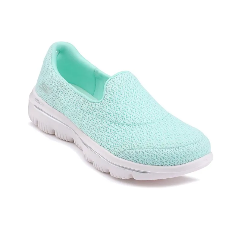 Skechers Go Walk Evolution Ultra Anti-Slip Wear-Resistant Low-Top Casual Shoes Women's Light Blue-1