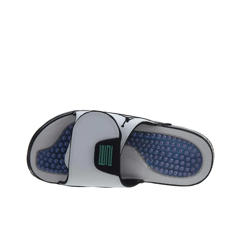 Jordan Hydro11 Rubber Sole Abrasion-Resistant Slide Slippers Men's Black White-3