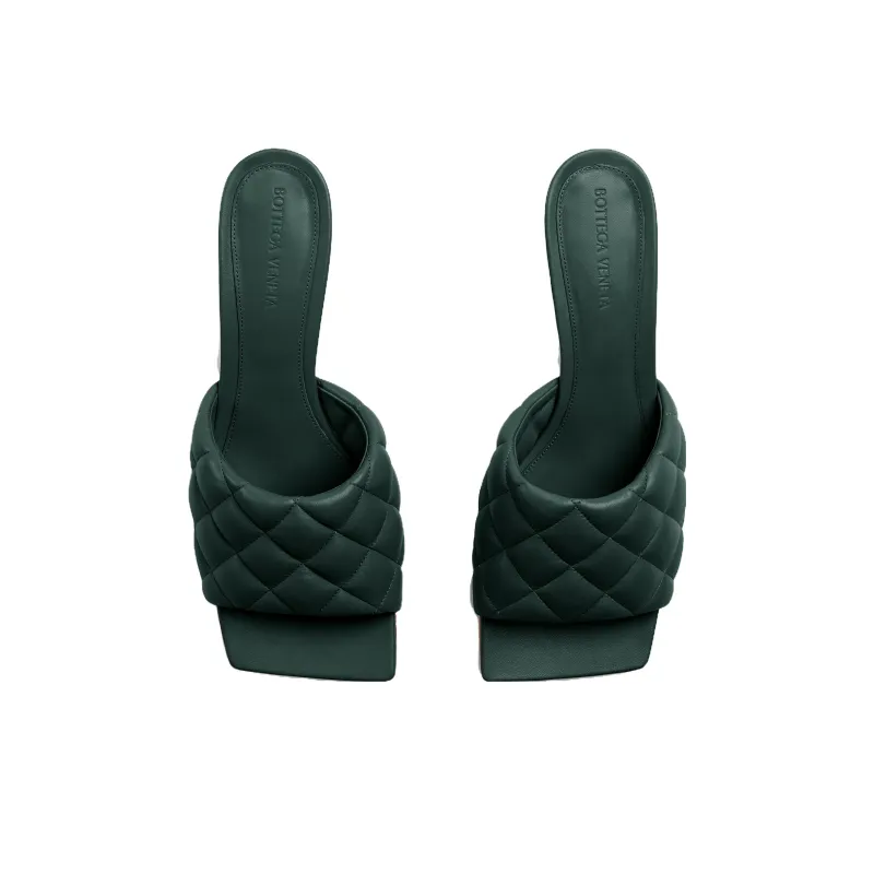 Bottega Veneta Abrasion Resistant Slide Slippers Women's Pine Green-2