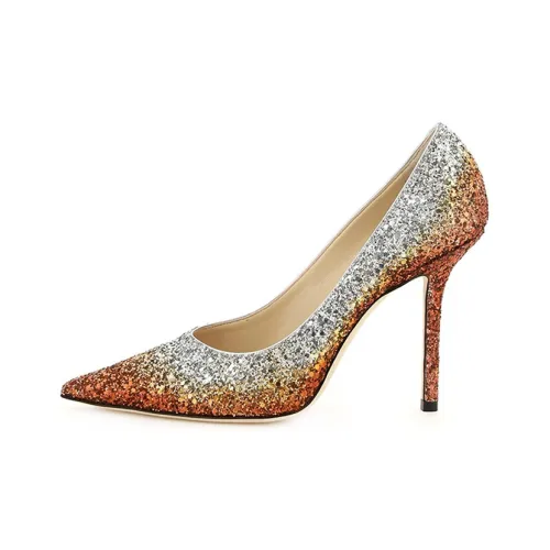 Jimmy Choo LOVE High Heels Women's Silver-Orange Gradient