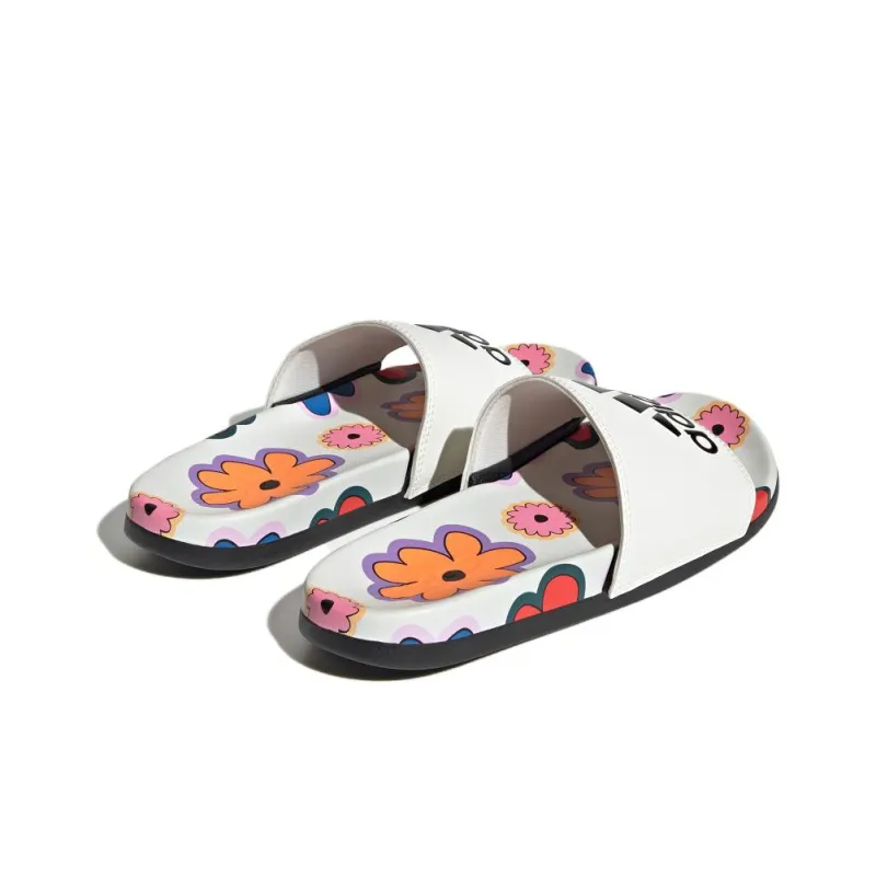 Adidas Adilette Comfort Slides 'Off White Core Black' Women's-2