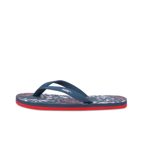 PUMA Rubber Sole Slip-Resistant Comfortable Women's Blue Red