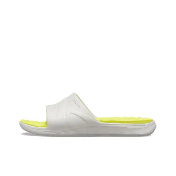 Crocs Reviva Broad Strap Round Toe Slides 'Yellow White'