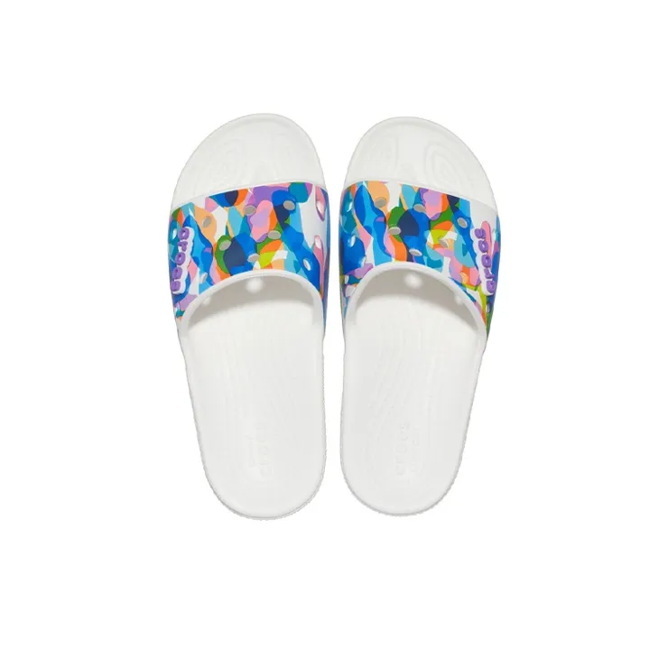 Crocs Classic Bubble Block Slides 'White Multi'-4