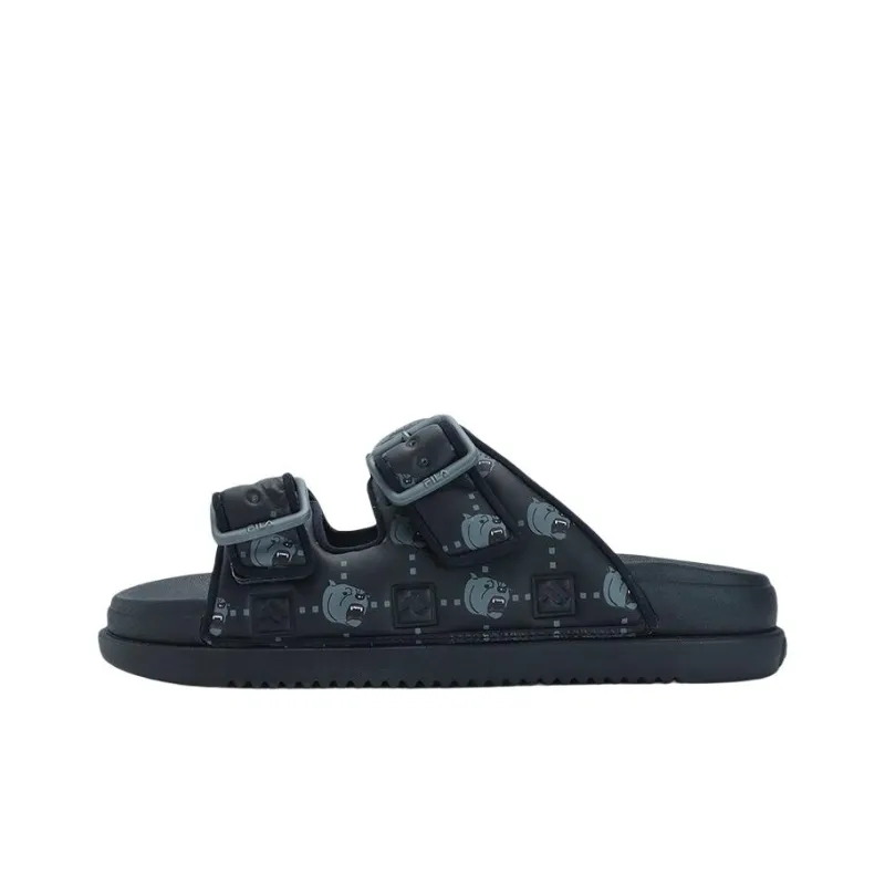 FILA Lucia Sandals 'Black Teal' Women's-0
