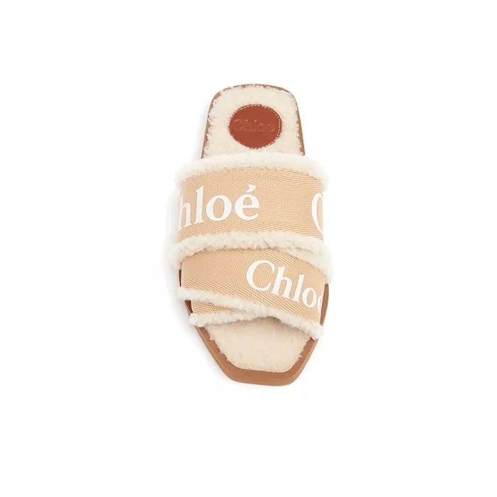 Chloe Slide Slippers Women's Beige-3