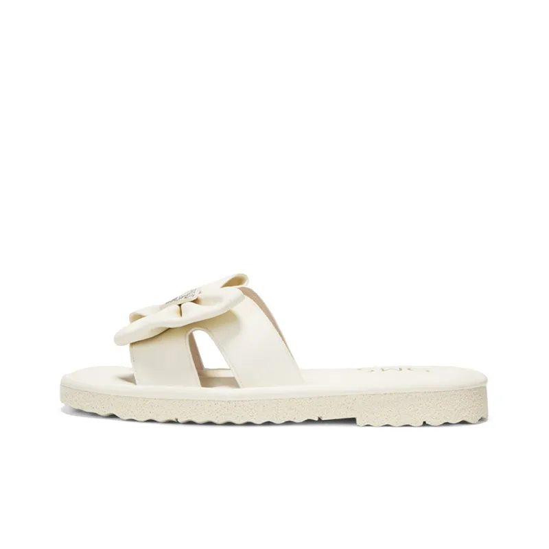 OMS Slide Slippers Women's Beige/Beige Yellow-0