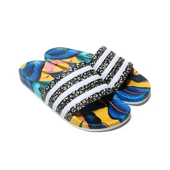 Adidas Adilette Slides The Farm Tropical Leaf Print Women's-2