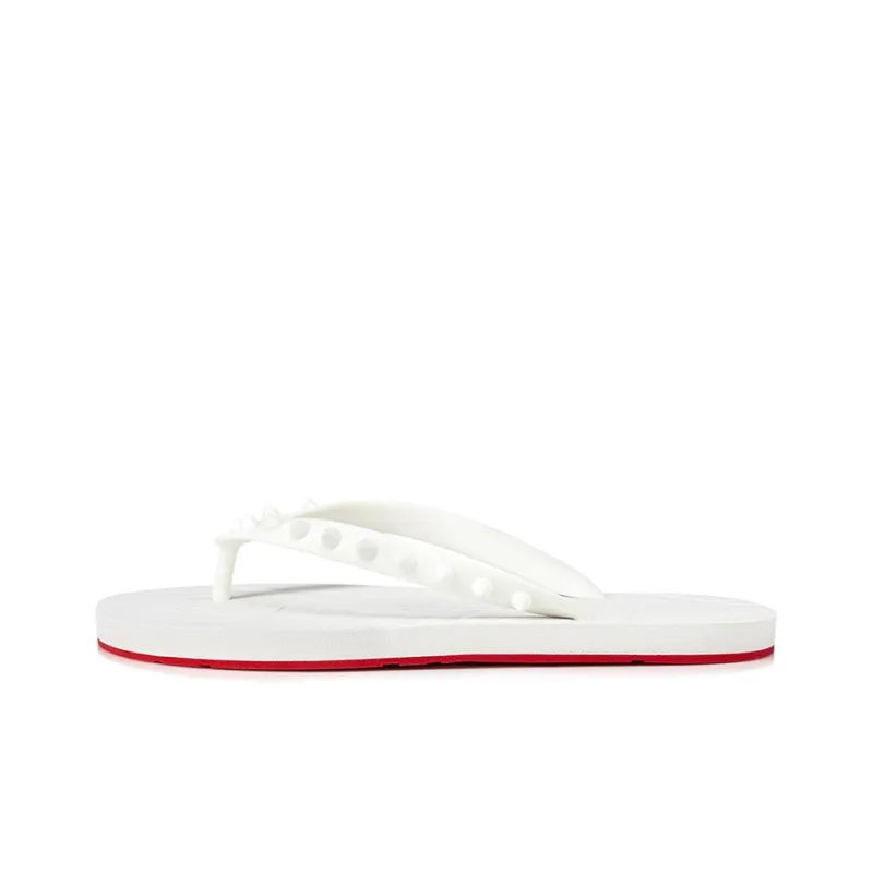 Christian Louboutin Loubi Flip Slide White White Women's-0